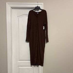 Old navy Brown Button-Down Maxi Dress size XL